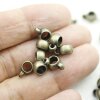 20 Antique Brass Spacer bead w. Loop, Bail Beads