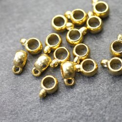 20 Gold Spacer bead w. Loop, Bail Beads