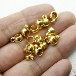 20 Gold Spacer bead w. Loop, Bail Beads