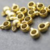 20 Gold Spacer bead w. Loop, Bail Beads