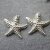 5 Silver Star Charms, Starfish Charms, Starfish Pendant