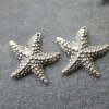 5 Silber Stern Charms, Seestern Charms, Seestern Anhänger