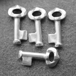 5 Anhänger Schlüssel Silber