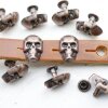 10 Antique Copper Skull, Deaths head Rivets