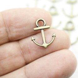 20 Antique Brass Anchor Charms Pendant