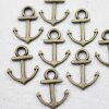 20 Antique Brass Anchor Charms Pendant