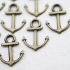 20 Antique Brass Anchor Charms Pendant