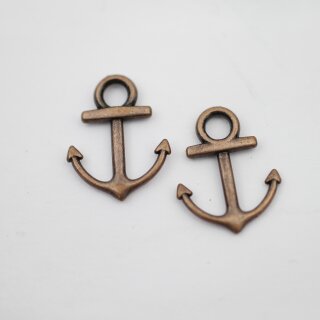 20 Antique Copper Anchor Charms Pendant