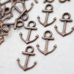 20 Antique Copper Anchor Charms Pendant