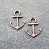 20 Antique Copper Anchor Charms Pendant