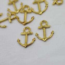 20 Gold Anchor Charms Pendant