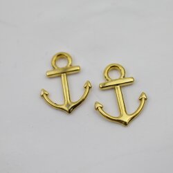 20 Gold Anchor Charms Pendant