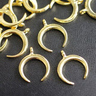 10 Anhnger halbmond, Halbmond Charms Gold