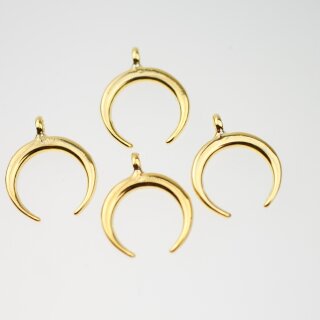 10 Anhnger halbmond, Halbmond Charms Gold