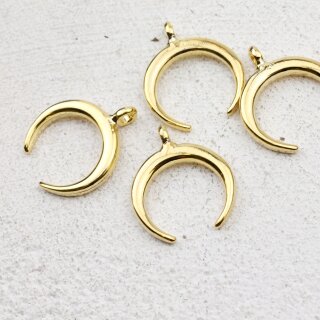 10 Anhnger halbmond, Halbmond Charms Gold
