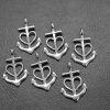 10 Rhodium Plated Faith Love hope Anchor Charms Pendant
