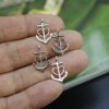 10 Rhodium Plated Faith Love hope Anchor Charms Pendant