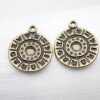 10 sign of zodiac Pendants, antique brass