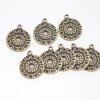 10 sign of zodiac Pendants, antique brass