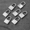 10 Dainty Padlock Charms Pendant Rhodium