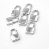 10 Dainty Padlock Charms Pendant Rhodium