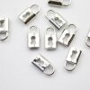 20 Dainty Padlock Charms Pendant Rhodium