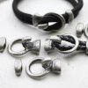 5 Ring Haken Verschlüsse für Armbänder, Dunkel Altsilber