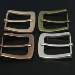Antique Silver Belt Buckle for 4 cm snap belts, Leather...