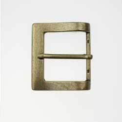Antique Brass Classic belt buckle for 4 cm snap belts, Leather Strap Buckle