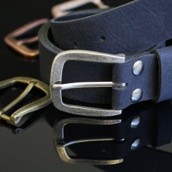 Antique Silver Belt Buckle for 4 cm snap belts, Leather Strap Buckle