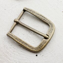 Antique Brass Belt Buckle for 4 cm snap belts, Leather Strap Buckle