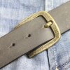 Antique Brass Belt Buckle for 4 cm snap belts, Leather Strap Buckle