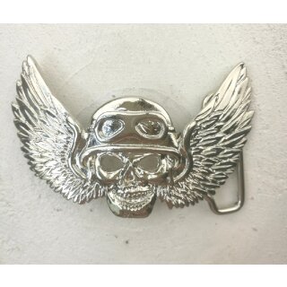 Belt Buckle Biker, angel of death, 9,0x6,0 cm, rhodium imitation