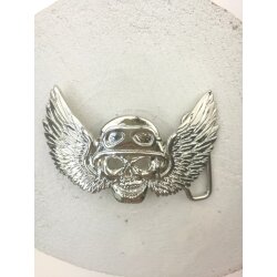 Belt Buckle Biker, angel of death, 9,0x6,0 cm, rhodium imitation