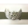 Belt Buckle Biker, angel of death, 9,0x6,0 cm, rhodium imitation