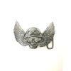 Belt Buckle Biker, angel of death, 9,0x6,0 cm,  jet hematite