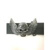 Belt Buckle Biker, angel of death, 9,0x6,0 cm,  jet hematite