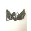 Belt Buckle Biker, angel of death, 9,0x6,0 cm,  jet hematite