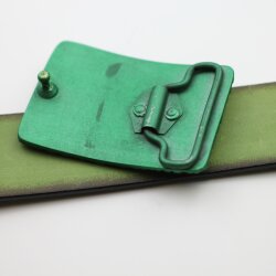 Noppen Gürtelschnalle 7,3x5,0 cm smaragdgrün