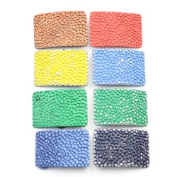 Noppen Gürtelschnalle 7,3x5,0 cm smaragdgrün