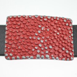 Belt Buckle Burling, 7,3*5 cm, shabby red