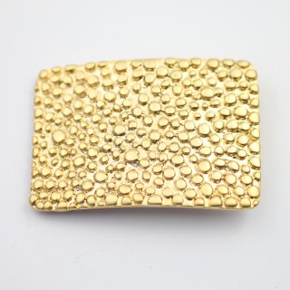 Noppen Gürtelschnalle7,3x5,0 cm gold