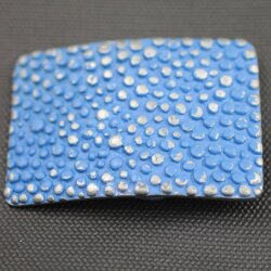 Noppen Gürtelschnalle 7,3x5,0 cm shabby blau