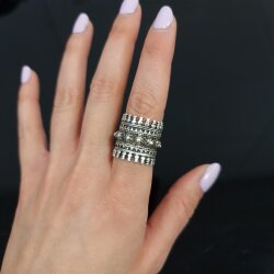 Filigree Ring Castle Antik Boho Silver Ring