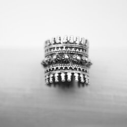 Damen Ring Filigraner Burg Antik Silber Ring