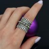 Damen Ring Filigraner Burg Antik Silber Ring