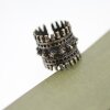 Ladies Ring Filigree Castle Antique Old Brass Ring