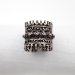 Ladies Ring Filigree Ring Burg Antique Old Brass