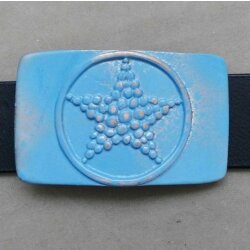 Star, Blue Star Buckle for snap Leather Belts