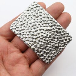 Noppen7,3x5,0 cm Gürtelschnalle, Rhodium Imitation